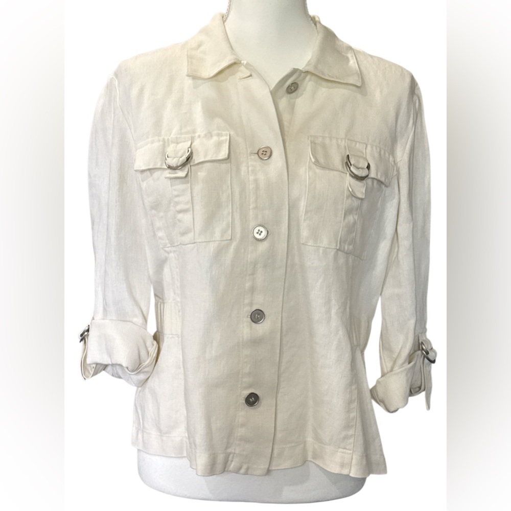 Jones New York Cream Utility Jacket
